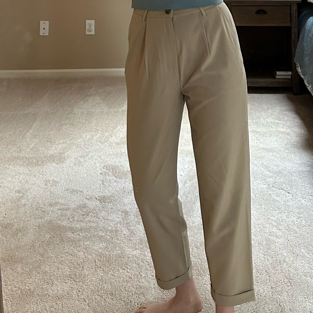 Simpleretro beige pants size small ,NWT